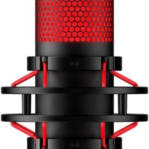 HyperX Podcasting MikeQuadcast  HyperX QuadCast – Standalone Microphone for streamers, content creators and gamers PC, PS4, and Mac, usb