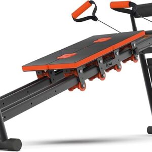 New Image FITT Gym - Pilates Reformer, Bodyweight Gym & Ab Trainer - MultiGym Total Body Fitness Home Workout Machine - Collapsible & Easy to Assemble - Adjustable Positioning