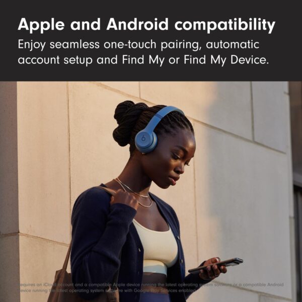 Beats Solo 4 – Wireless Bluetooth On-Ear Headphones, Apple & Android Compatible, Up to 50 hours of Battery Life – Slate Blue - Image 3
