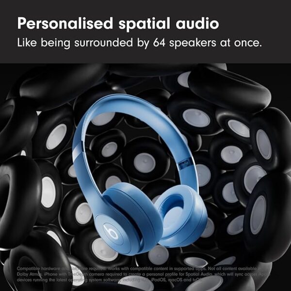 Beats Solo 4 – Wireless Bluetooth On-Ear Headphones, Apple & Android Compatible, Up to 50 hours of Battery Life – Slate Blue - Image 6