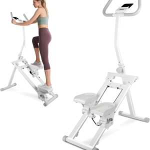 Stair Stepper for Home Gym, Vertical Climber Machine for Full Body Workout, Folding Vertical Climber Cardio Exercise Machine Stair Climber with Adjustable Step Range Handlebar & Pedals for Women & Men